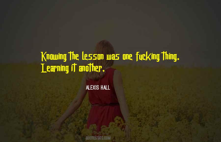 Quotes About Learning My Lesson #394378