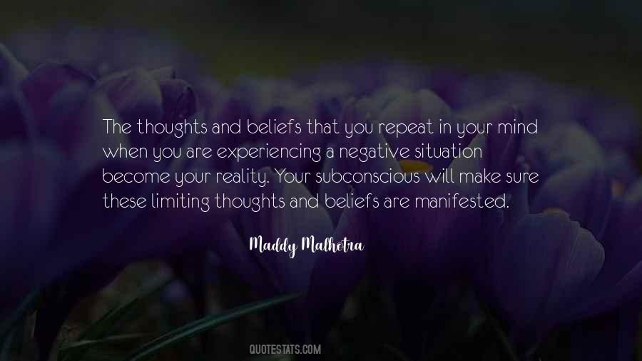 Negative Beliefs Quotes #547755