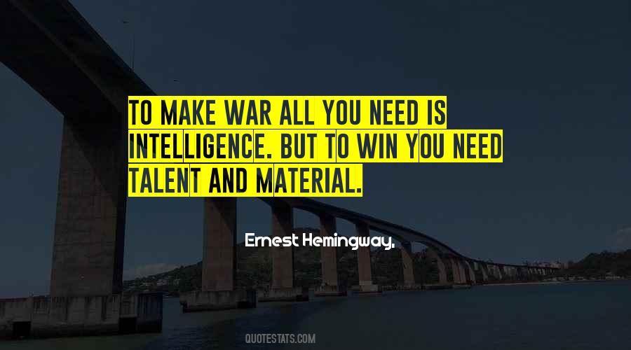Hemingway War Quotes #1757338
