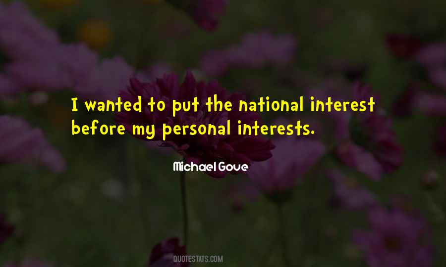Quotes About The National Interest #1087361
