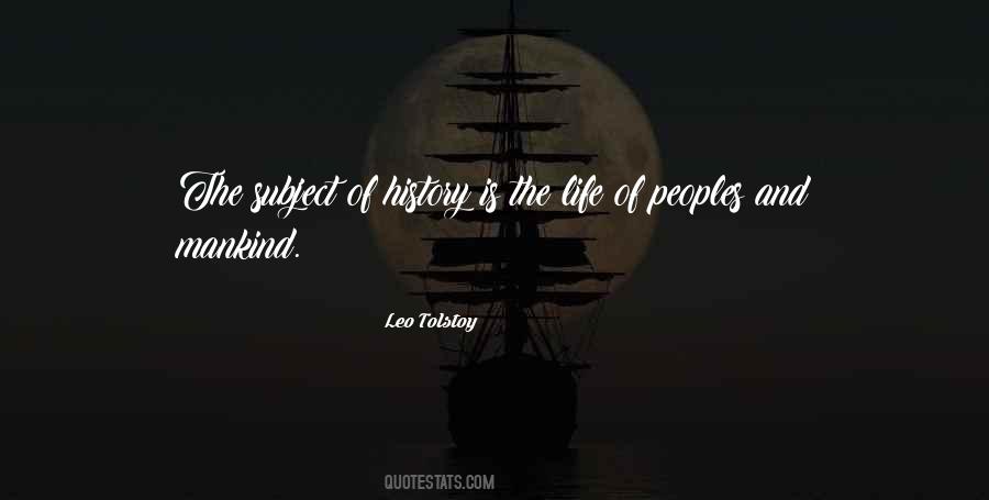 Quotes About Tolstoy History #1507886