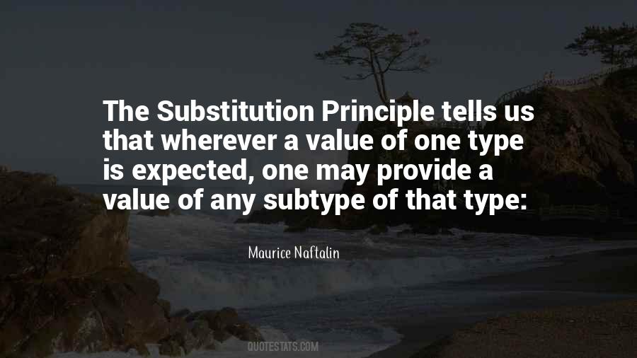 Quotes About Substitution #541853