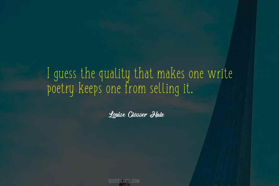 Selling Poetry Quotes #183350