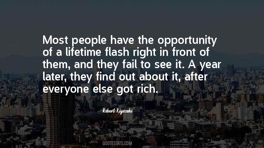 Opportunity Of A Lifetime Quotes #844374