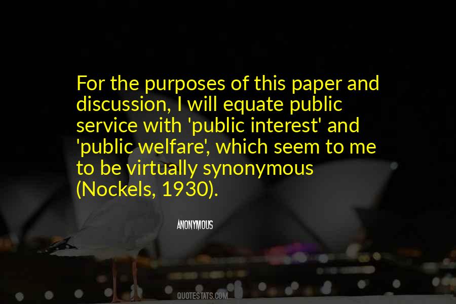 Public Welfare Quotes #1579878