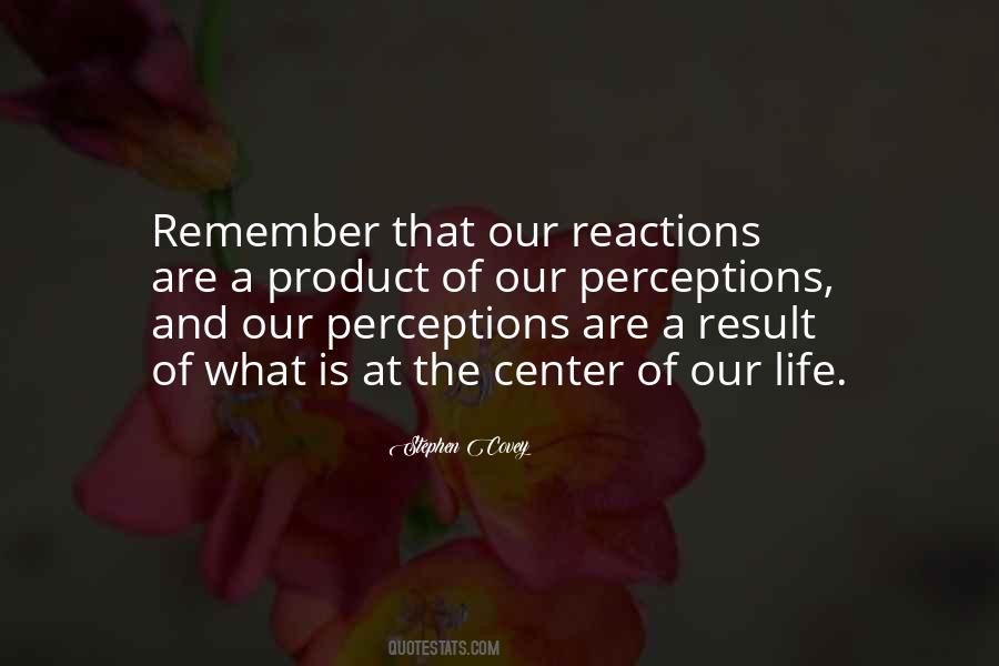 Our Reactions Quotes #301368