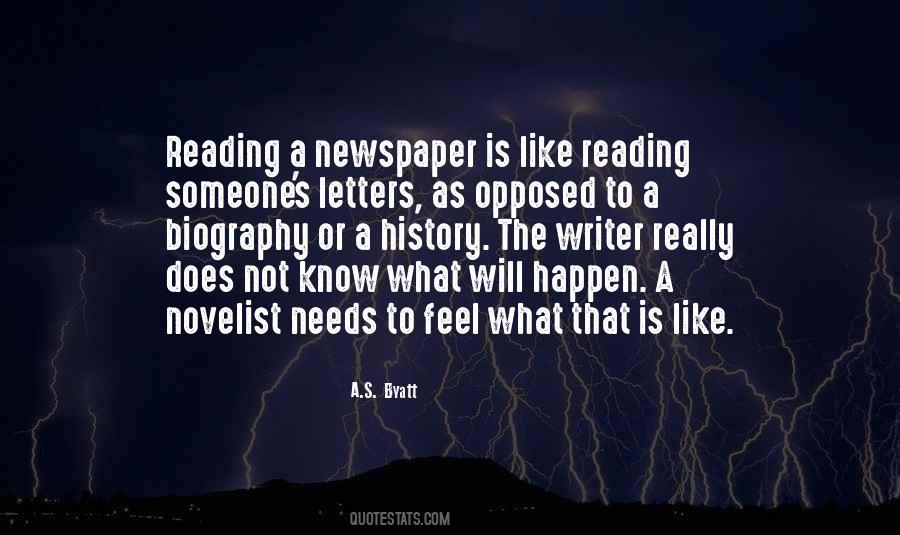 Quotes About Newspaper Reading #100401