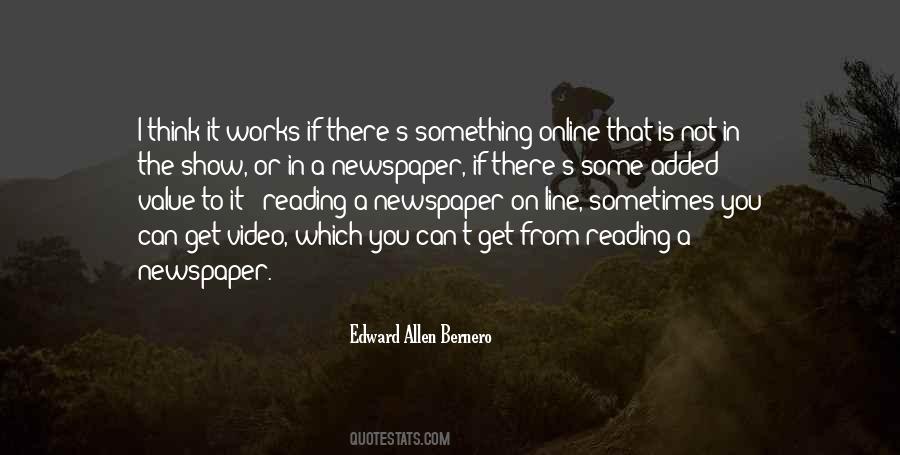 Quotes About Newspaper Reading #1167389