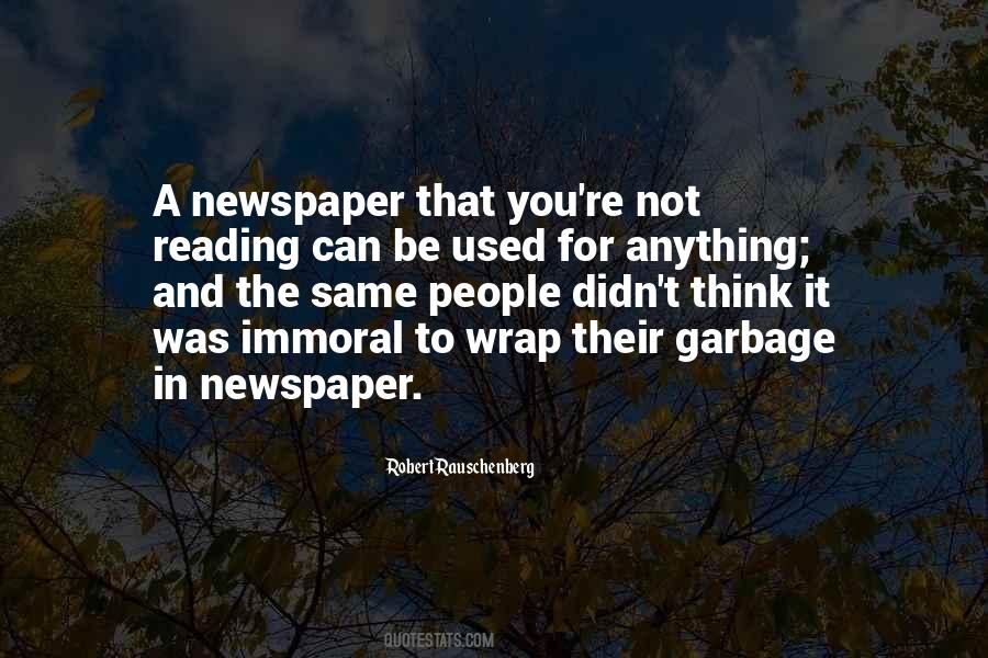Quotes About Newspaper Reading #1533251