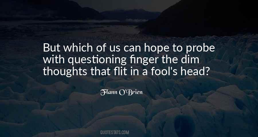 Quotes About Fool's Hope #1519749