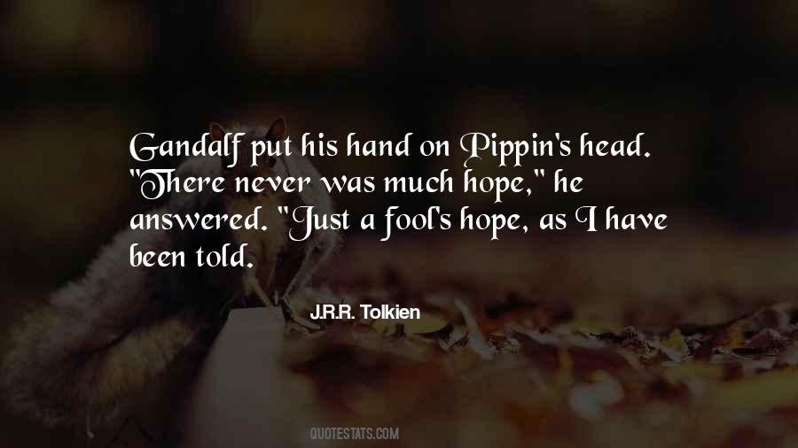 Quotes About Fool's Hope #329387