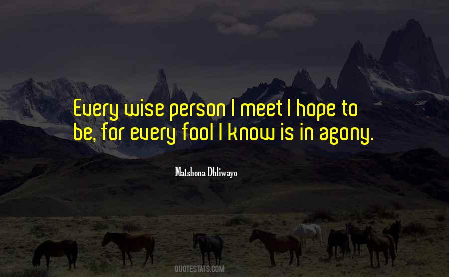 Quotes About Fool's Hope #515164