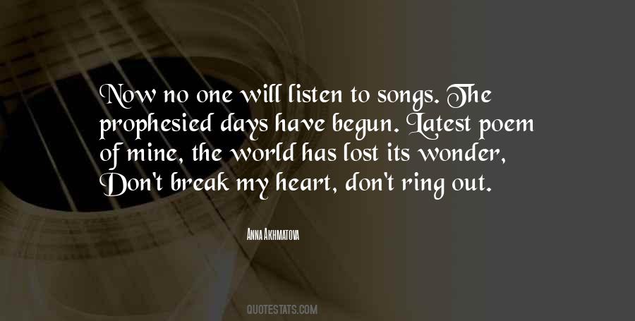 Heart Will Break Quotes #8014