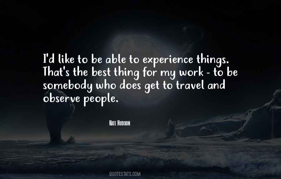 Travel Experience Quotes #1016195