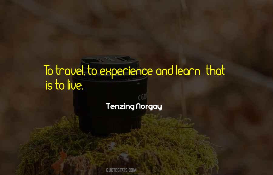 Travel Experience Quotes #450818