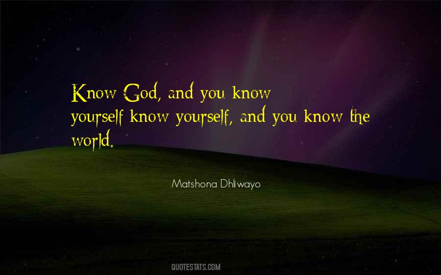 Know God Quotes #1170119