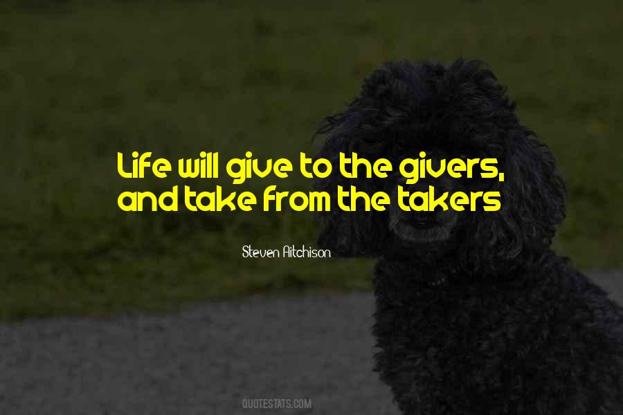 Quotes About Takers And Givers #116330