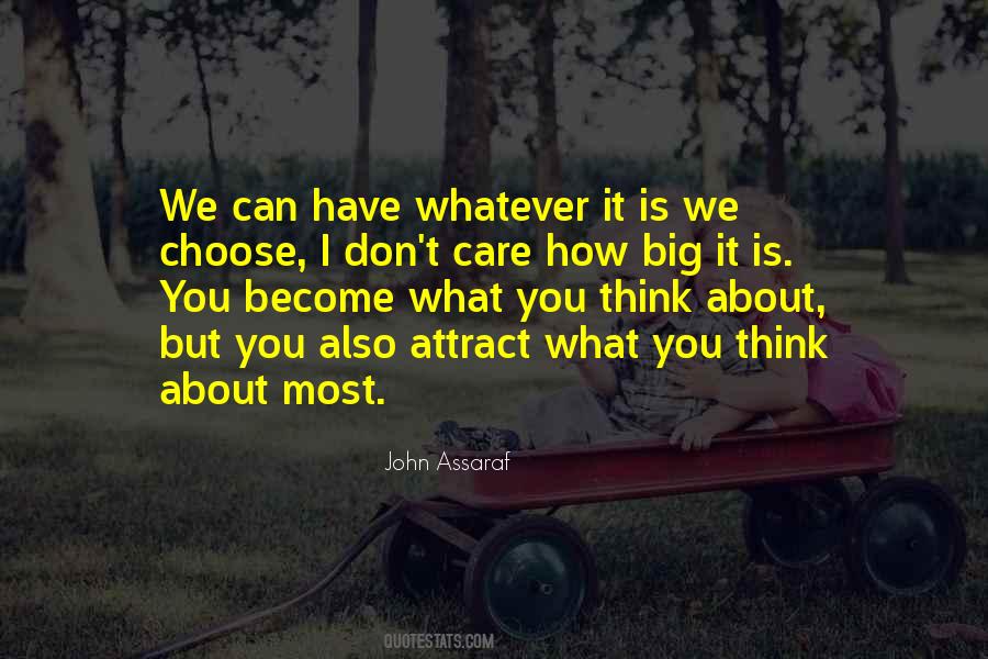 You Attract What You Think Quotes #1244589