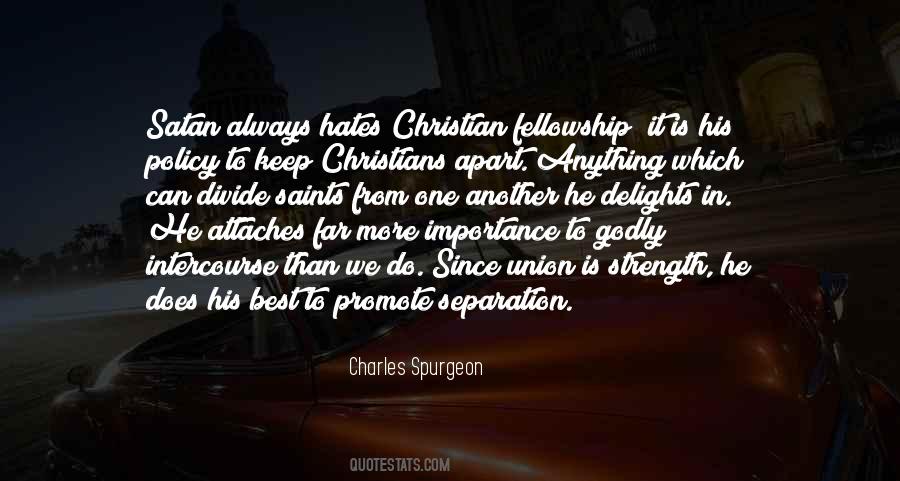 Quotes About Christian Fellowship #336979