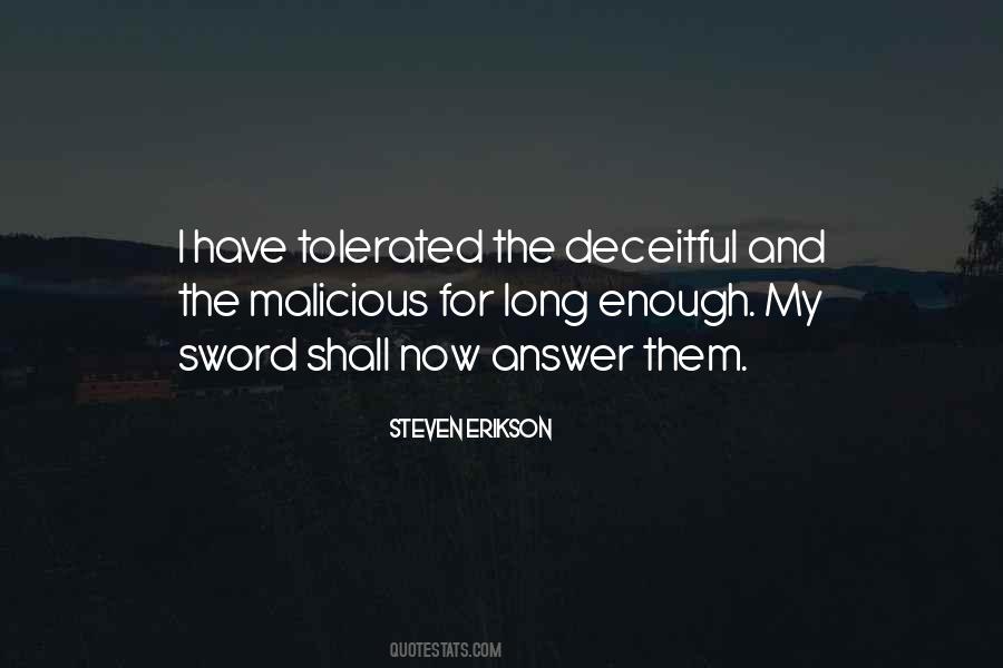 Quotes About Tolerated #1325627