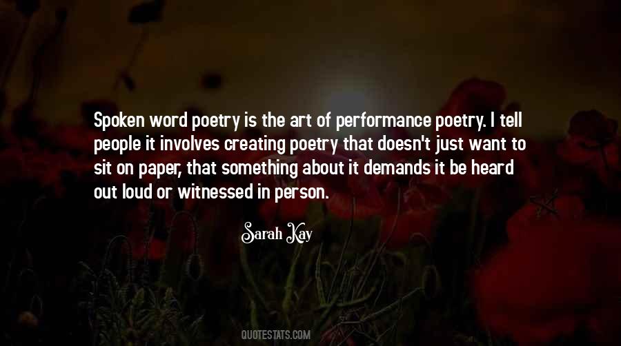 Quotes About Spoken Word Poetry #1251173