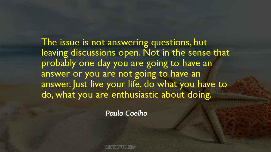 Quotes About Answering Questions #1783436