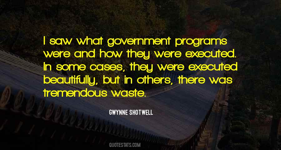 Quotes About Government Programs #1504551