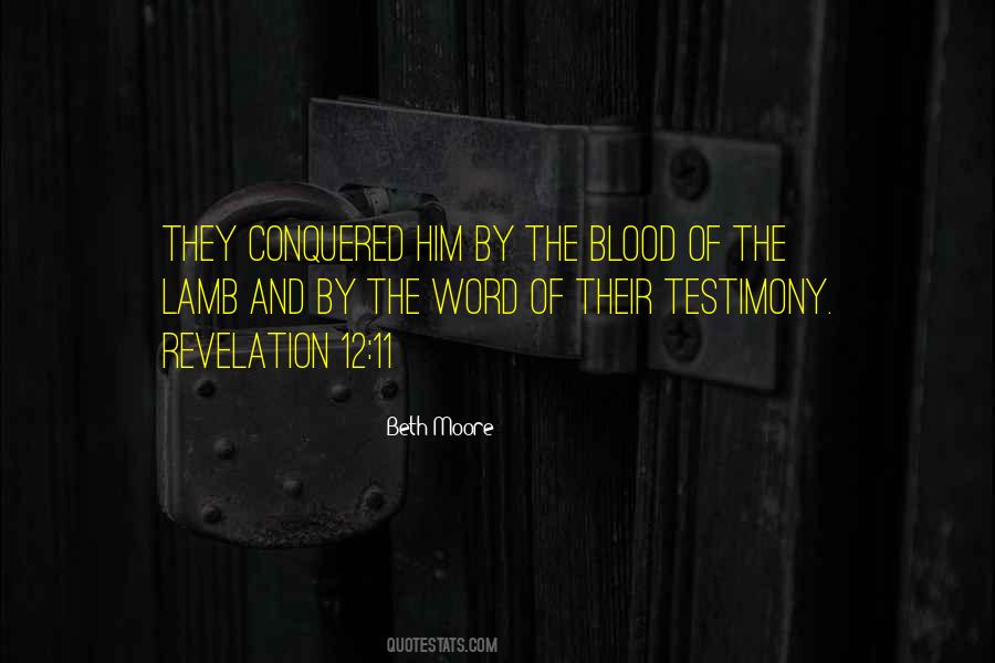 Quotes About The Blood Of The Lamb #591766