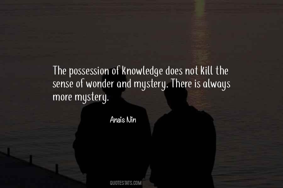 Wonder And Mystery Quotes #1124447