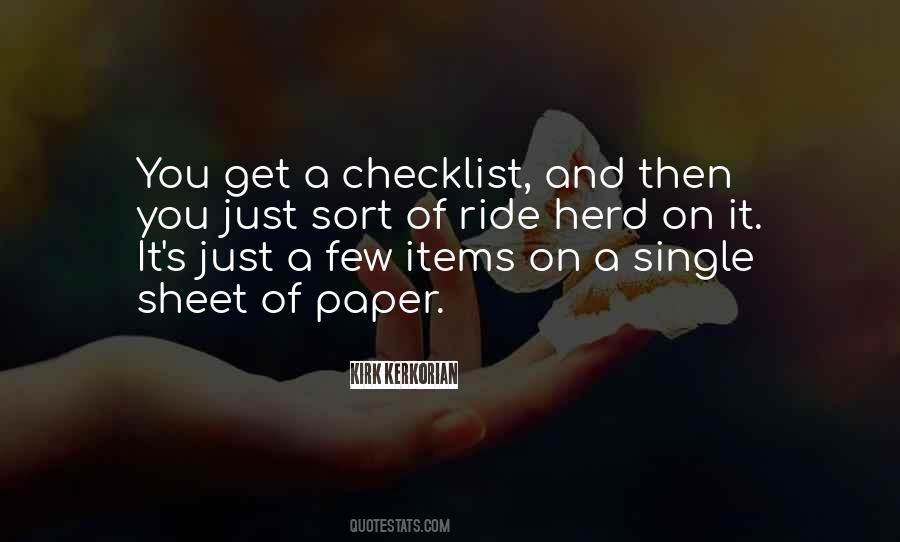 Quotes About Checklists #746732