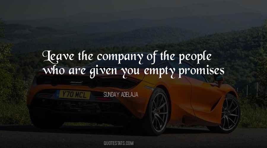 Quotes About Empty Promises #1472226