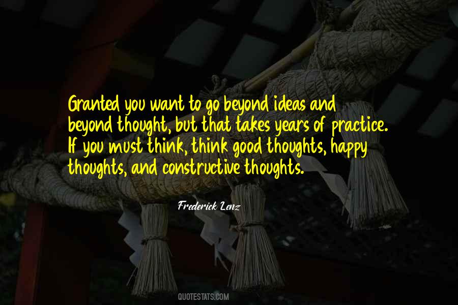 Quotes About Thinking Good Thoughts #843723