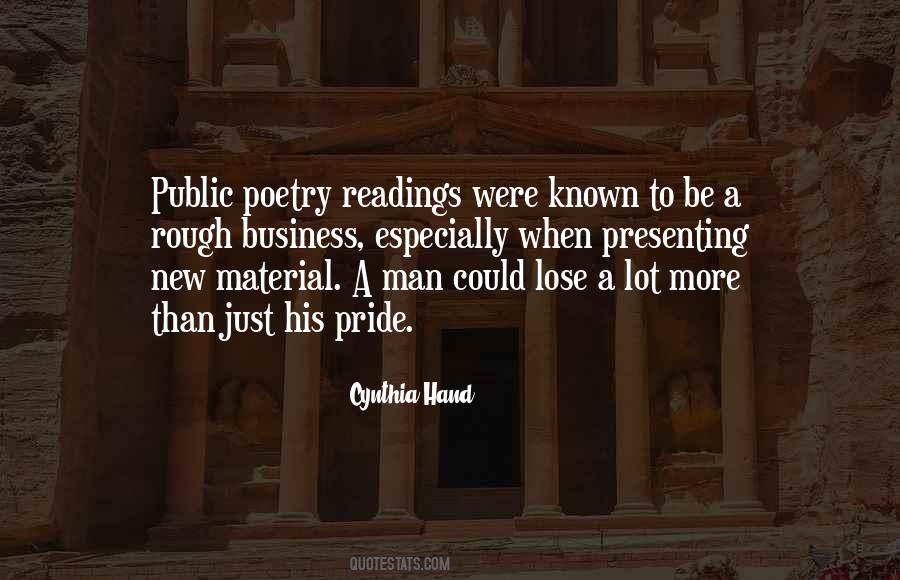 Quotes About Poetry Readings #1255875