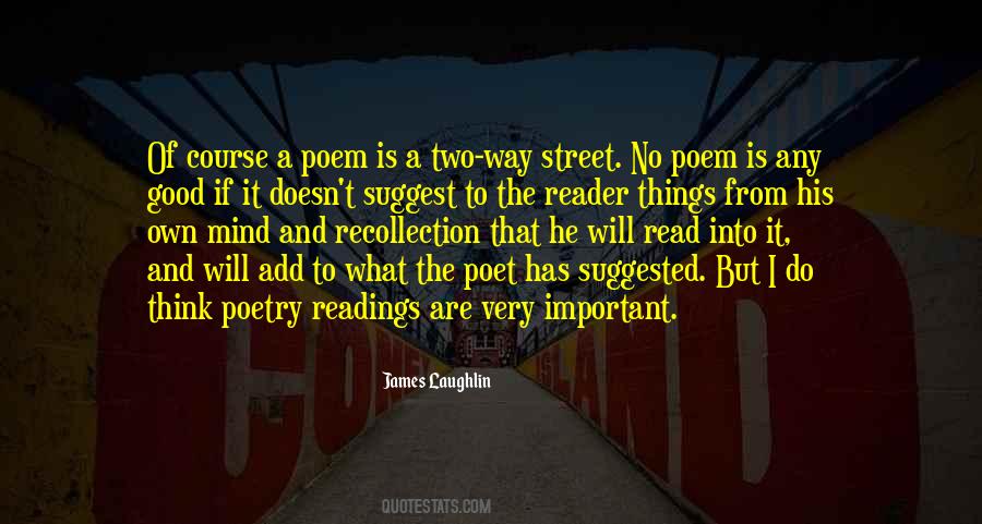 Quotes About Poetry Readings #700992