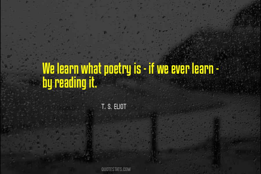 Quotes About Poetry Reading #316675