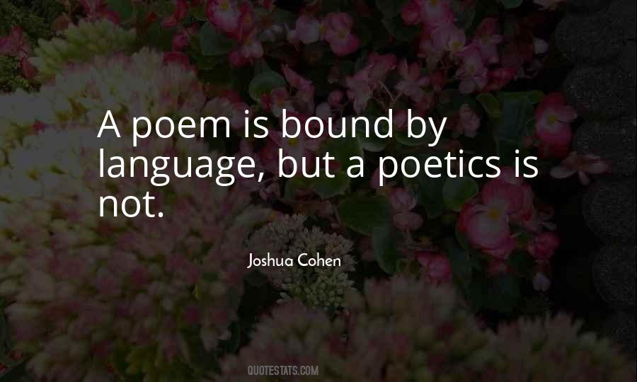 Quotes About Poetics #182188