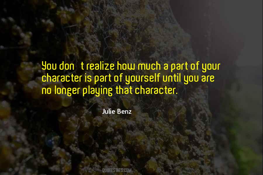 Quotes About Playing Your Part #245325