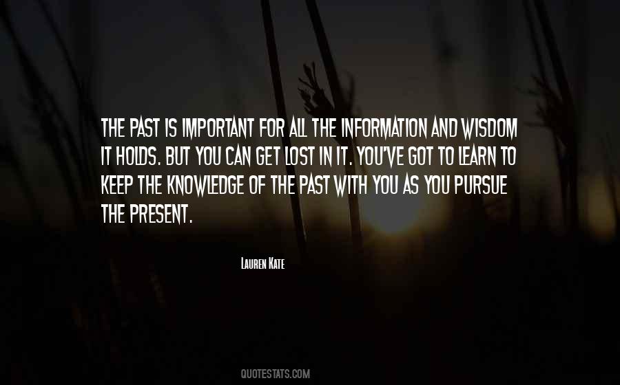 Quotes About Knowledge Of The Past #668587