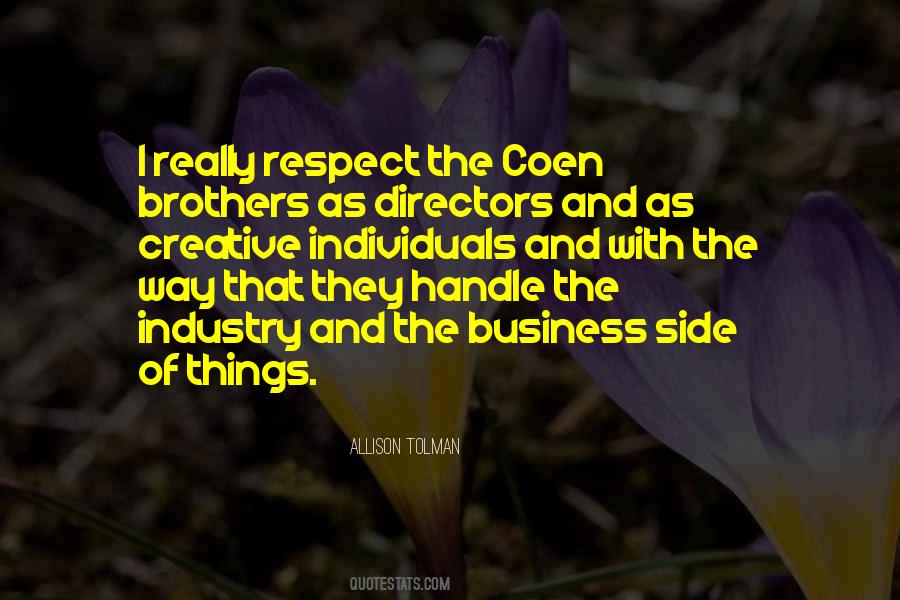 Quotes About Coen Brothers #348174