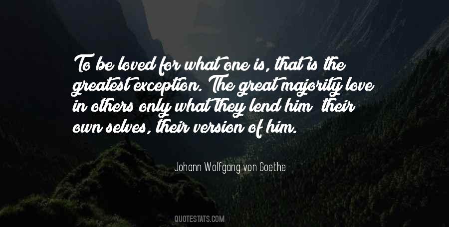 Quotes About One Great Love #184397