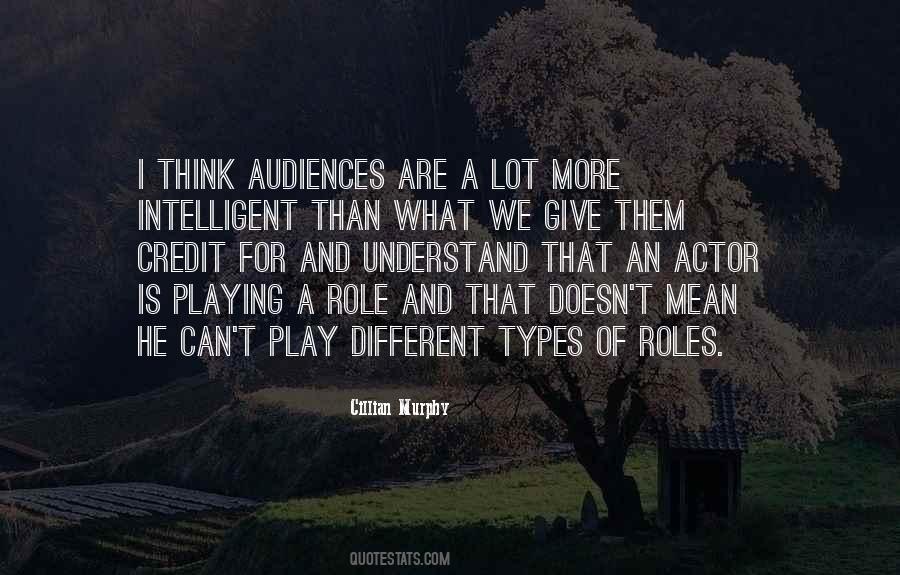 Quotes About Playing Different Roles #1304805