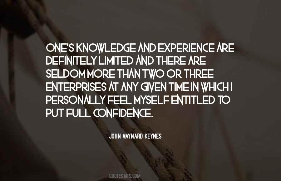 Quotes About Experience And Confidence #1301978