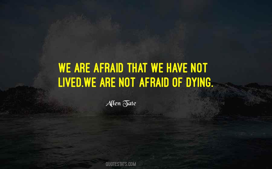 Quotes About Not Afraid Of Dying #833153