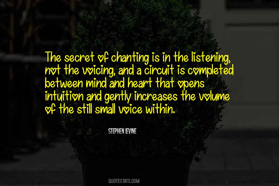 Voice Of Listening Quotes #1081778