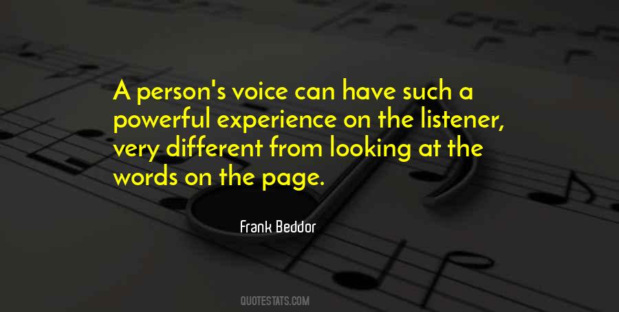 Voice Of Listening Quotes #761050