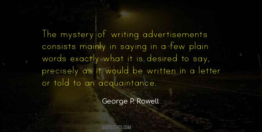 Quotes About Mystery Writing #1139016