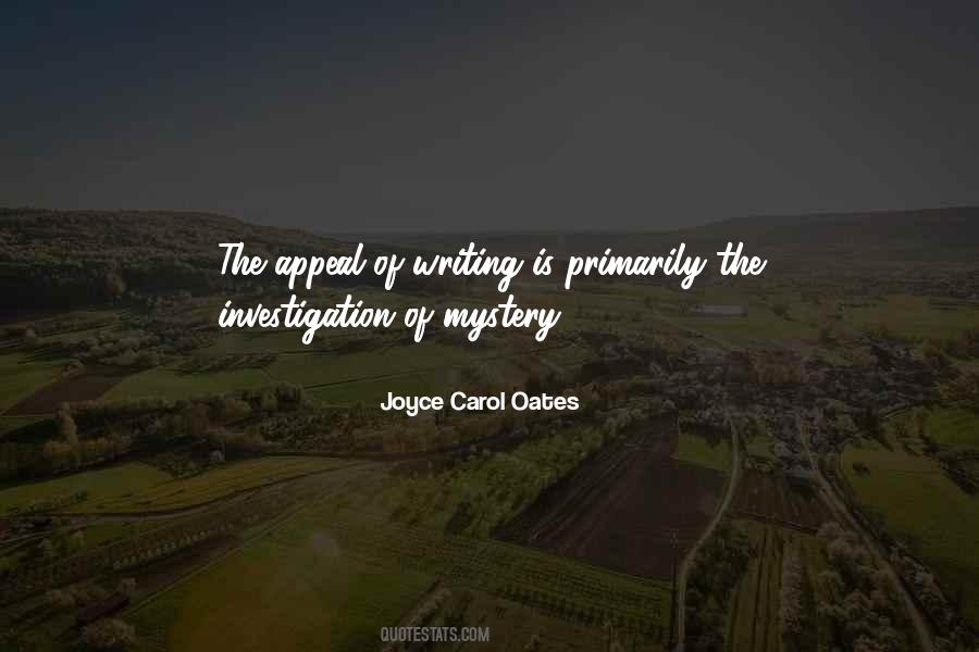 Quotes About Mystery Writing #1549329