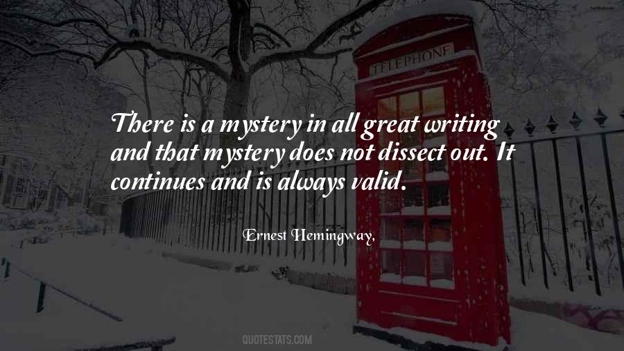 Quotes About Mystery Writing #227903