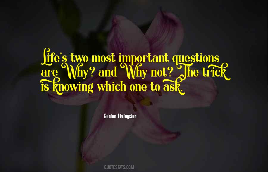 Life S Questions Quotes #220510