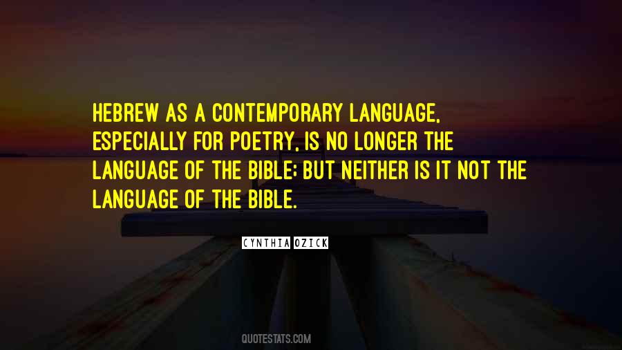 Quotes About Hebrew Language #1393694
